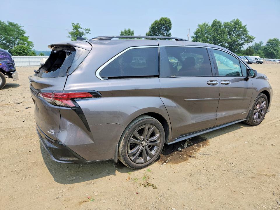2021 Toyota Sienna VIN 5TDDRKEC1MS064170 COPART salvage auction — FRONT END, NJ - CERT OF TITLE-SALVAGE (P), sold $325 on 2026-07-27 (photo 3)