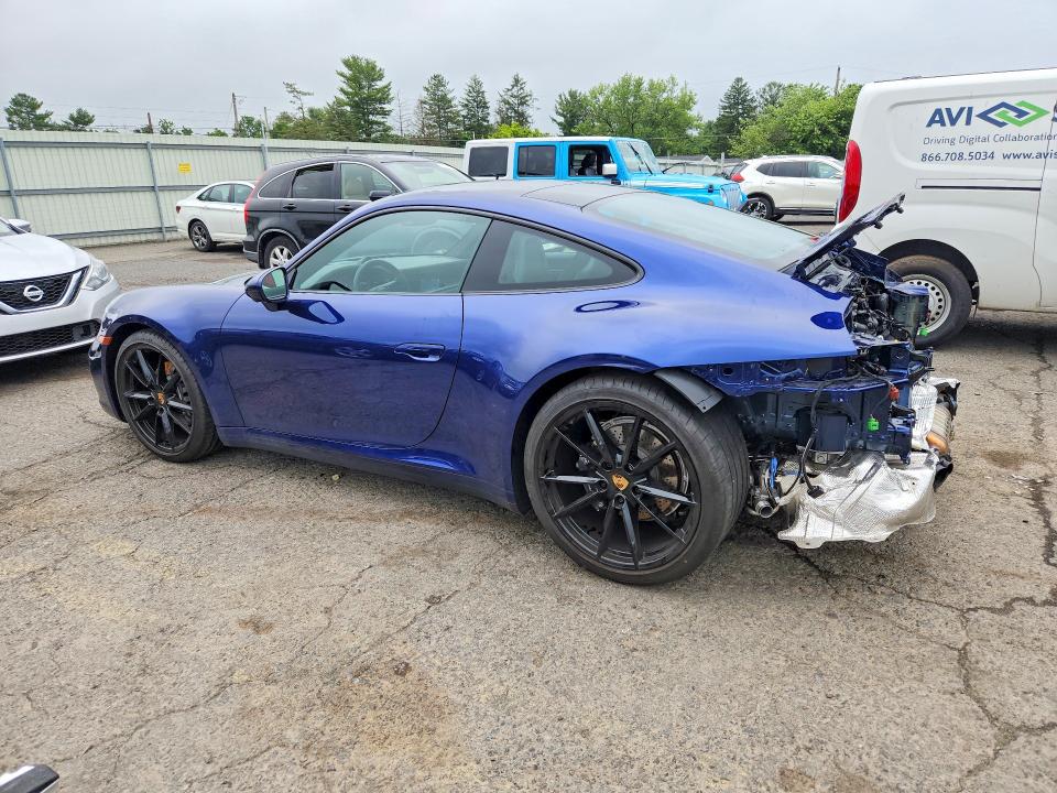 2024 Porsche 911 VIN WP0AA2A92RS208974 COPART salvage auction — REAR END, Pa - Certificate Of Salvage, sold $60,500 on 2026-08-04 (photo 2)