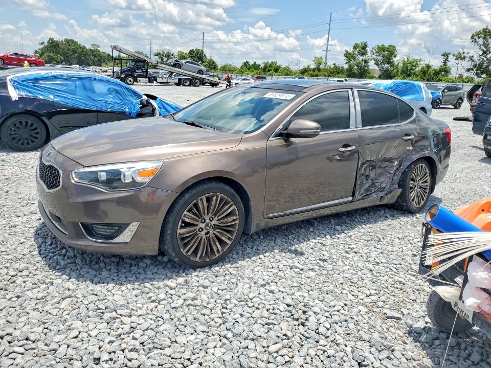 2014 Kia Cadenza VIN KNALN4D74E5151525 COPART salvage auction — SIDE, Fl - Cert Of Title Slvg Rebuildable, sold $1,050 on 2026-07-17 (photo 1)