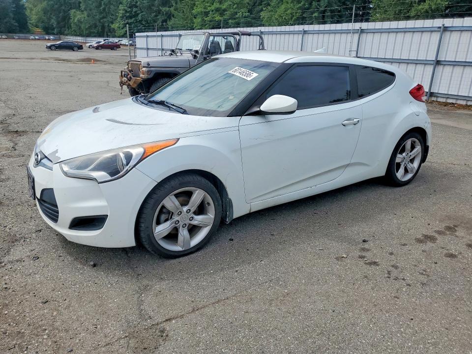2013 Hyundai Veloster VIN KMHTC6AD7DU105301 COPART salvage auction — FRONT END, Wa - Vehicle Cert Of Ownership-Titl, sold $375 on 2026-07-20 (photo 1)