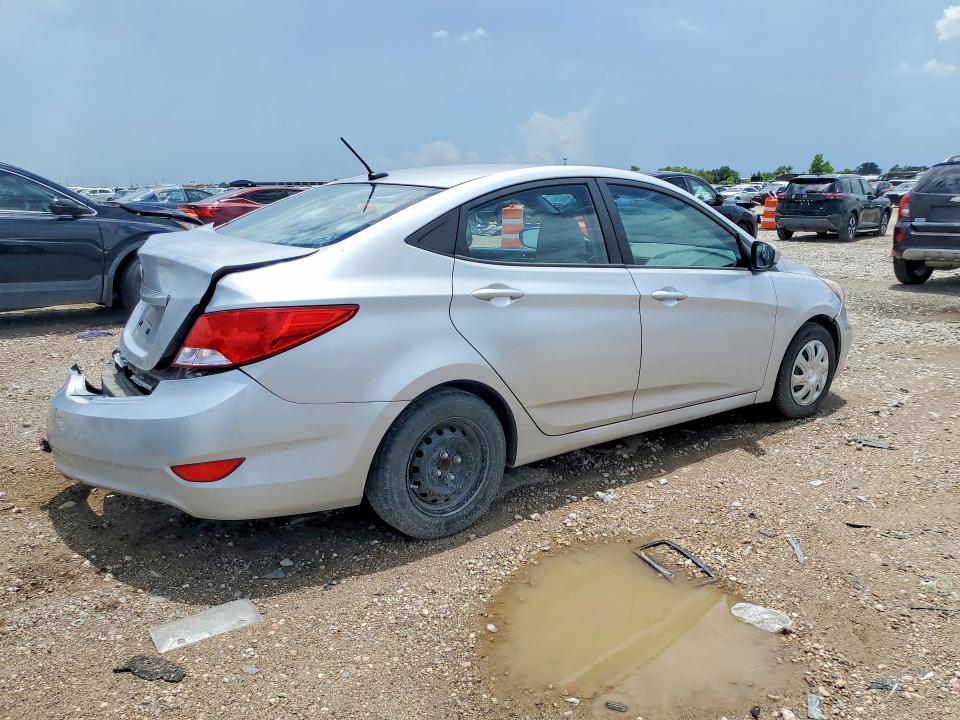 2017 Hyundai Accent VIN KMHCT4AE0HU249596 COPART salvage auction — REAR END, Tx - Salvage Vehicle Title, sold $675 on 2026-07-23 (photo 3)