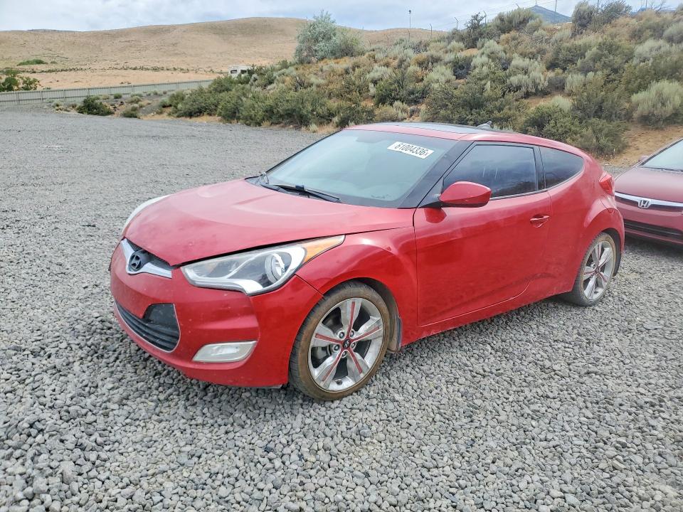 2016 Hyundai Veloster VIN KMHTC6AD5GU295717 COPART salvage auction — FRONT END, Nv - Cert Of Title-Rebuilt Total Lo, sold $100 on 2026-07-23 (photo 1)