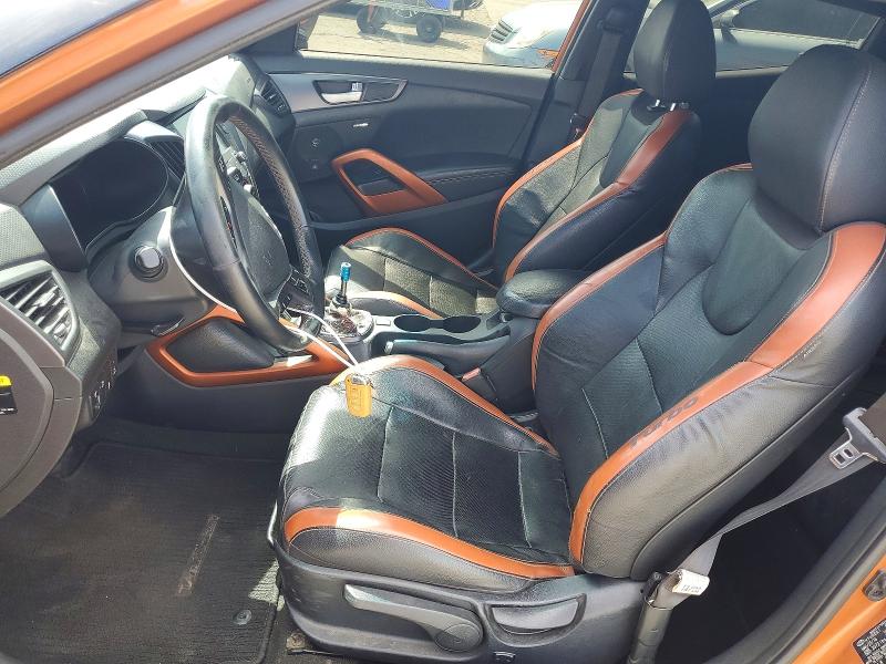 2016 Hyundai Veloster VIN KMHTC6AE4GU295197 COPART salvage auction — FRONT END, Ca - Salvage Certificate, sold $650 on 2026-07-17 (photo 7)