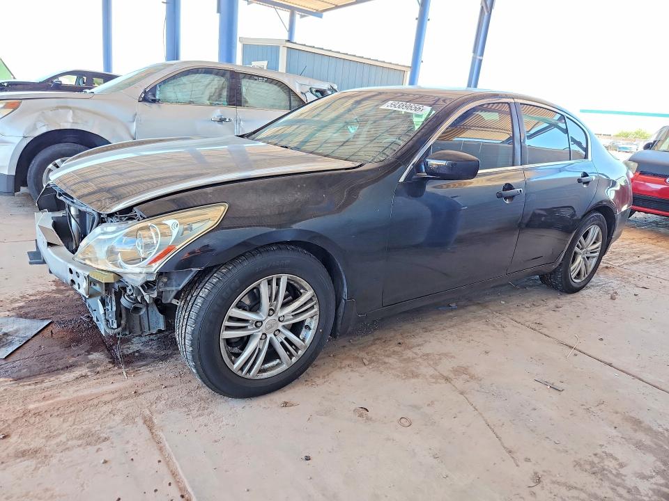 2012 Infiniti G VIN JN1CV6AR5CM972997 COPART salvage auction — FRONT END, Az - Cert Of Title - Salvage, sold $1,850 on 2026-07-14 (photo 1)