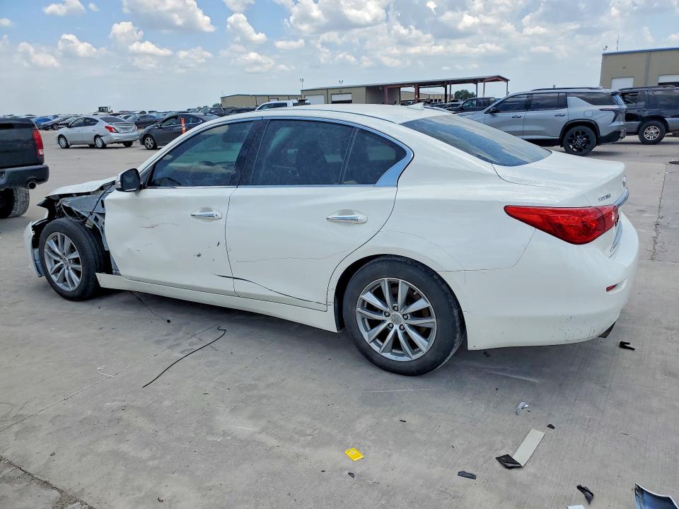 2015 Infiniti Q50 VIN JN1BV7AP7FM358098 COPART salvage auction — FRONT END, Tx - Salvage Vehicle Title, sold $175 on 2026-07-30 (photo 2)