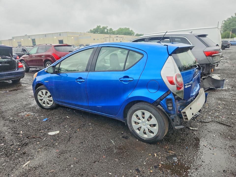 2012 Toyota Prius c VIN JTDKDTB39C1507953 COPART salvage auction — REAR END, CT - CERT OF TITLE-SALVAGE, sold $475 on 2026-07-17 (photo 2)
