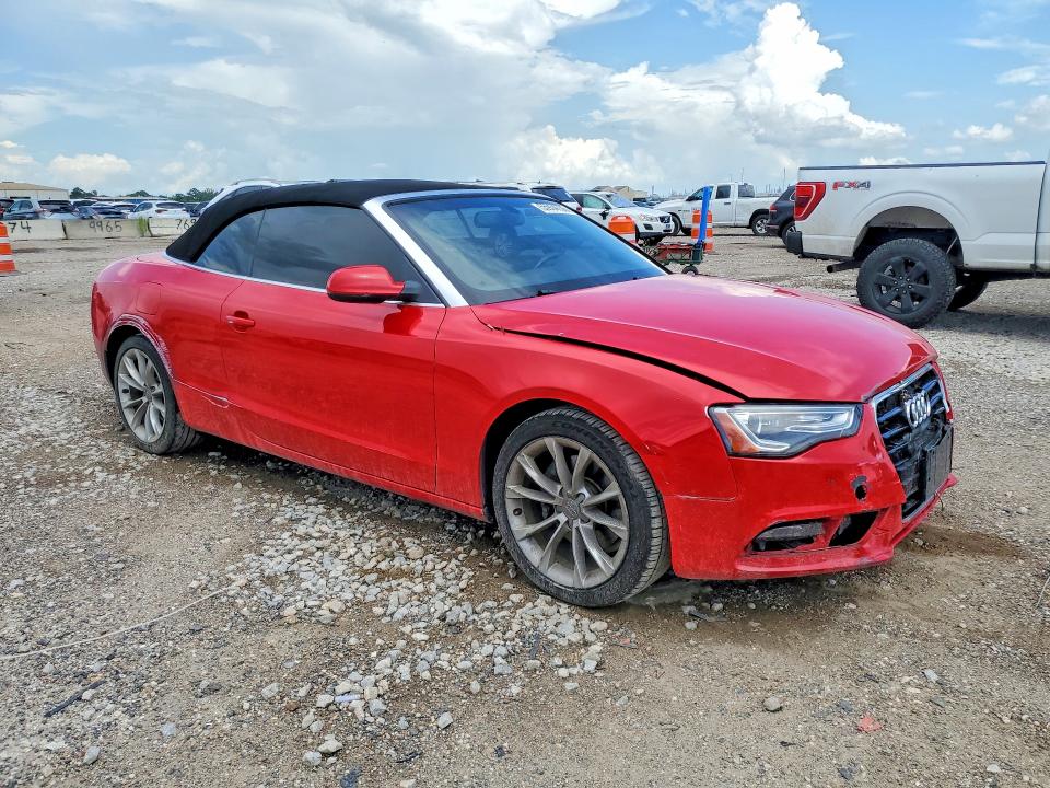 2013 Audi A5 VIN WAUTFAFH7DN007550 COPART salvage auction — FRONT END, Tx - Salvage Vehicle Title, sold $200 on 2026-07-30 (photo 4)