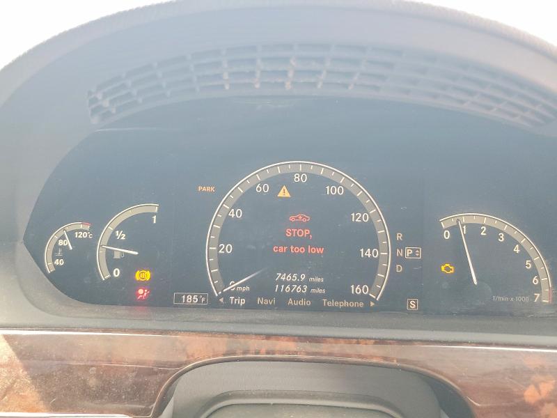 2007 Mercedes-benz S class VIN WDDNG71X17A070400 COPART salvage auction — FRONT END, Sc - Certificate Of Title, sold $500 on 2026-08-12 (photo 9)