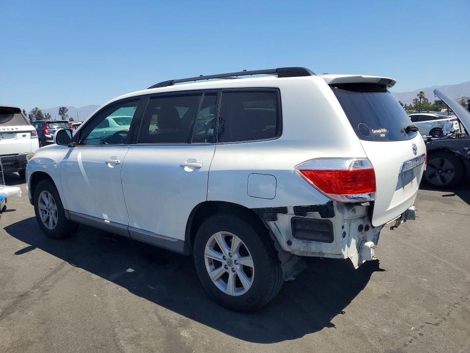 2011 Toyota Highlander VIN 5TDZK3EH5BS043864 COPART salvage auction — REAR END, Ca - Salvage Certificate, sold $2,700 on 2026-07-13 (photo 2)