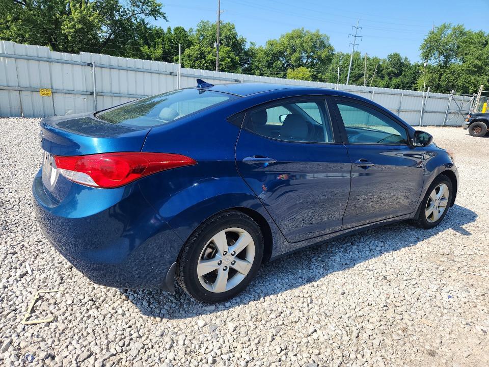 2013 Hyundai Elantra VIN KMHDH4AEXDU973151 COPART salvage auction — VANDALISM, Oh - Cert Of Title-Salvage, sold $1,150 on 2026-07-24 (photo 3)