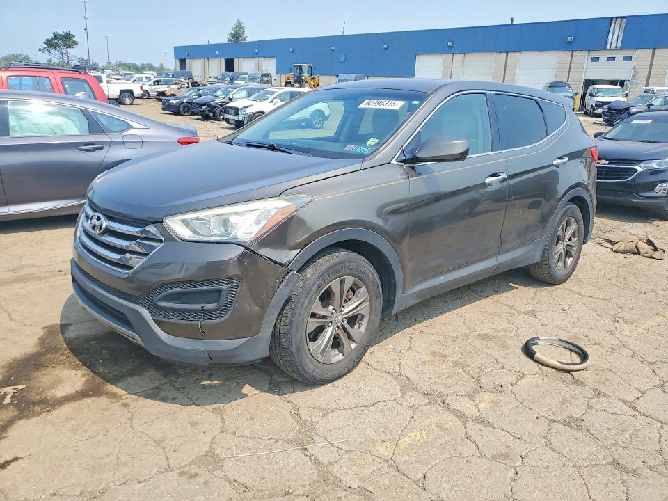2013 Hyundai Santa fe VIN 5XYZTDLB5DG094122 COPART salvage auction — FRONT END, Mi - Certificate Of Title, sold $400 on 2026-07-28 (photo 1)