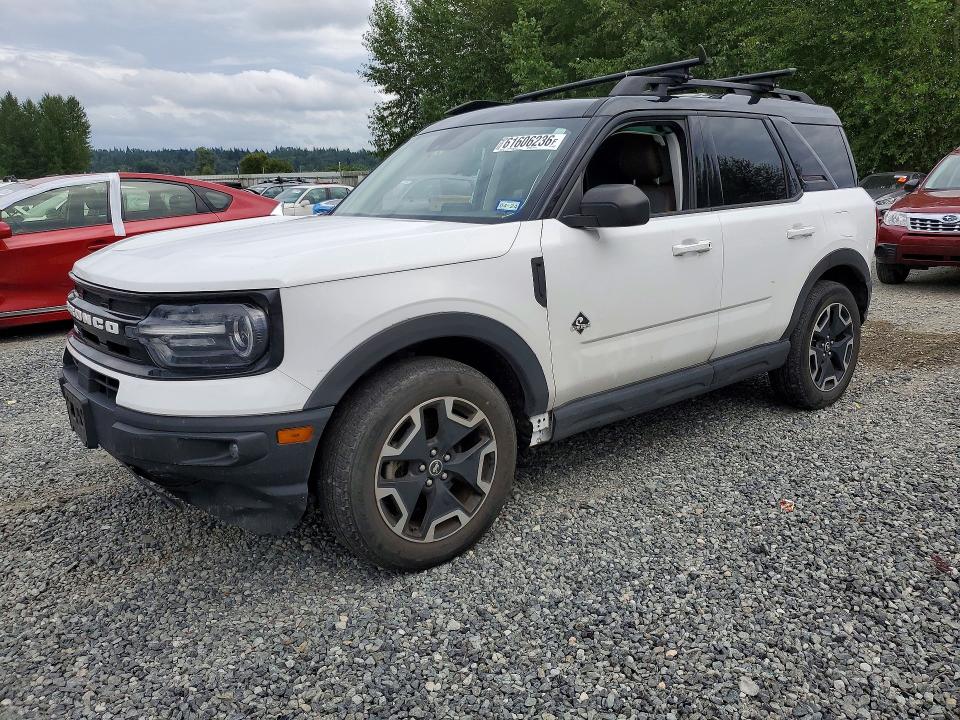 2022 Ford Bronco sport VIN 3FMCR9C60NRD34202 COPART salvage auction — SIDE, WA - BILL OF SALE, sold $7,000 on 2026-07-27 (photo 1)