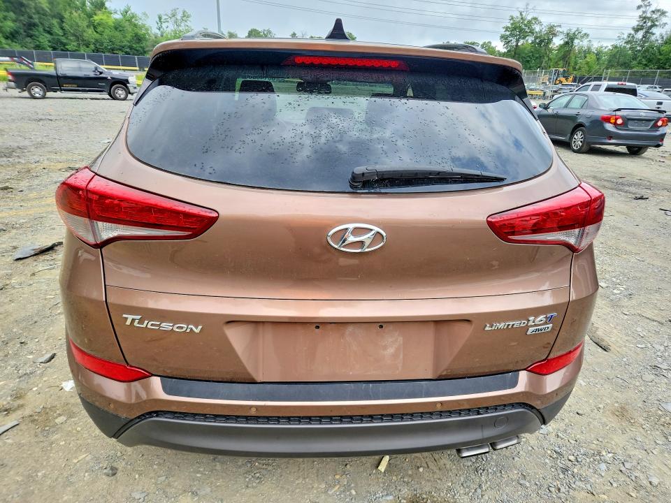 2016 Hyundai Tucson VIN KM8J3CA22GU041905 COPART salvage auction — VANDALISM, IA - CERTIFICATE OF TITLE, sold $1,750 on 2026-07-17 (photo 6)
