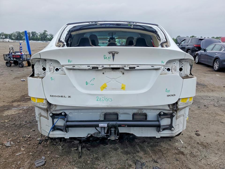 2017 Tesla Model x VIN 5YJXCDE25HF044418 COPART salvage auction — REAR END, Va - Cert Of Title - Salvage, sold $2,350 on 2026-07-22 (photo 6)