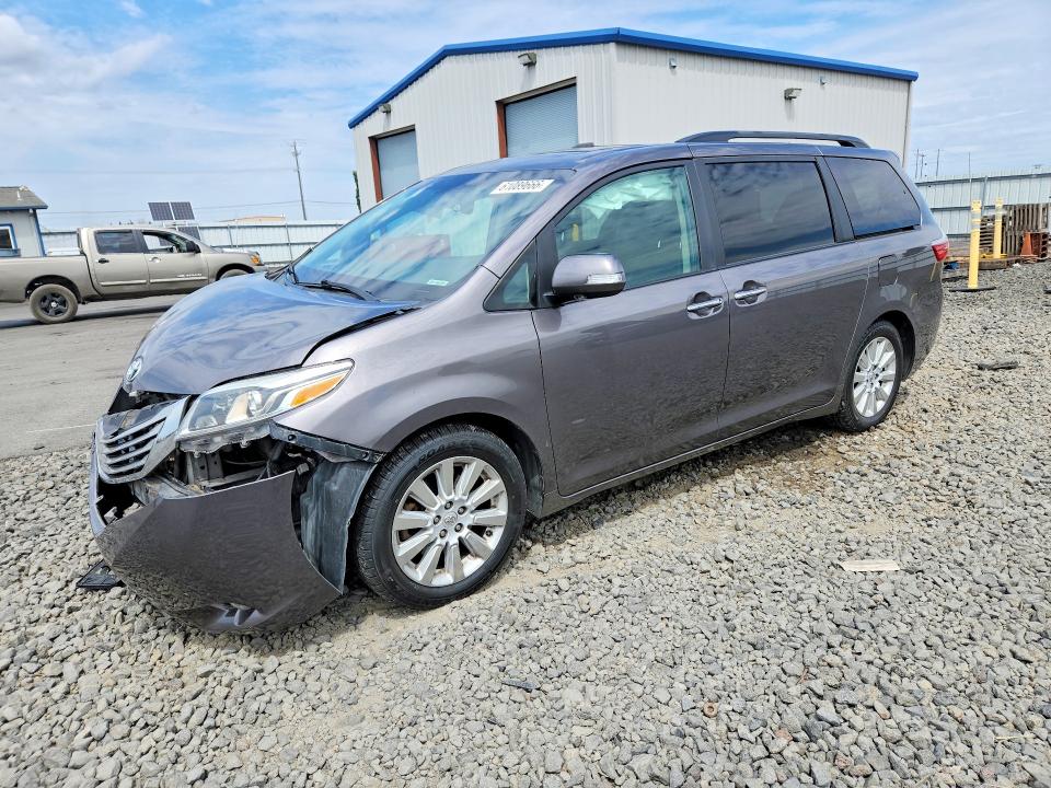 2015 Toyota Sienna VIN 5TDYK3DC3FS617417 COPART salvage auction — FRONT END, WA - BILL OF SALE, sold $4,700 on 2026-07-29 (photo 1)