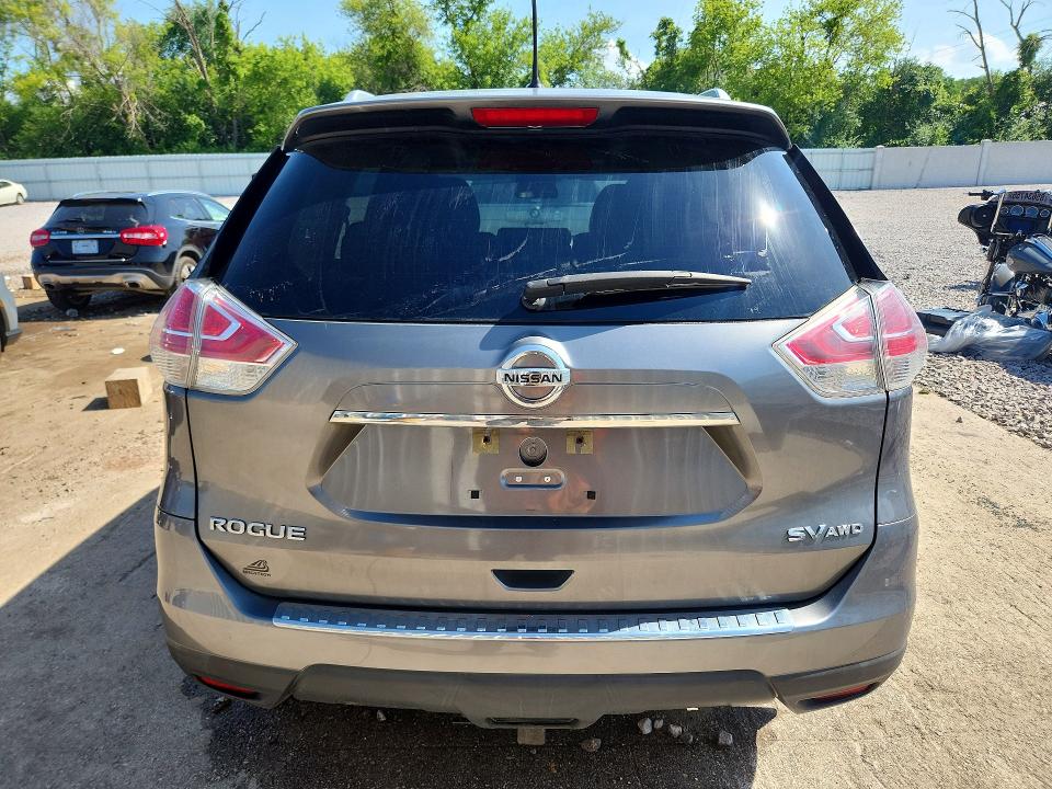 2015 Nissan Rogue VIN KNMAT2MVXFP508909 COPART salvage auction — REAR END, WI - CERTIFICATE OF TITLE, sold $225 on 2026-07-27 (photo 6)
