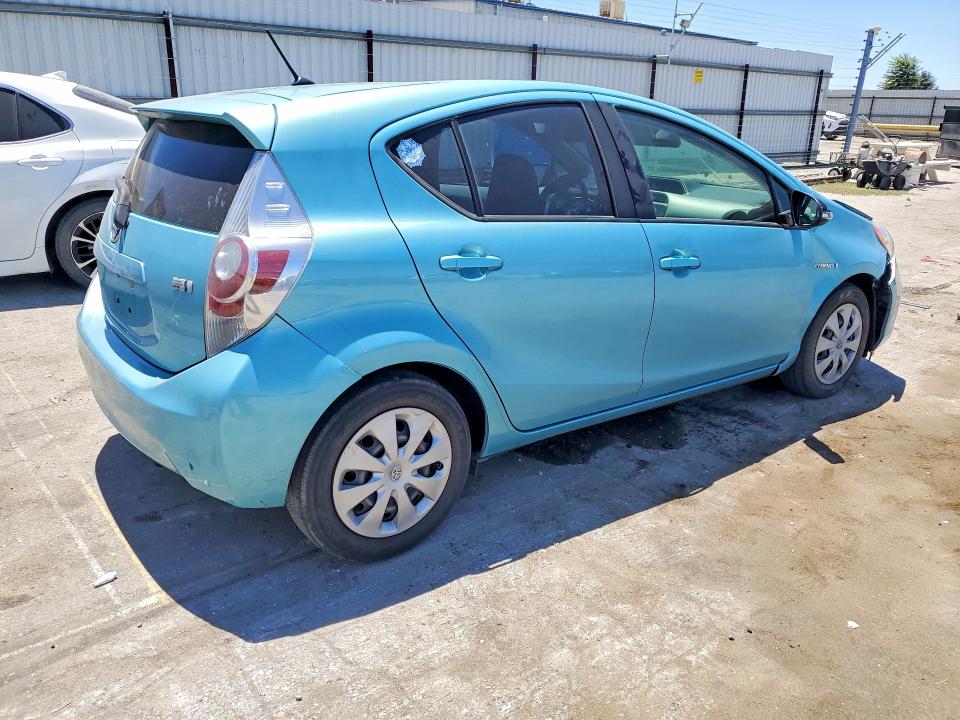 2012 Toyota Prius VIN JTDKDTB37C1011484 COPART salvage auction — FRONT END, Ca - Salvage Certificate, sold $325 on 2026-07-31 (photo 3)