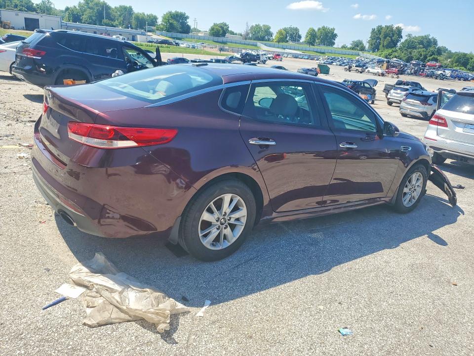 2016 Kia Optima VIN 5XXGT4L34GG107340 COPART salvage auction — FRONT END, Mo - Certificate Of Title, sold $750 on 2026-07-24 (photo 3)