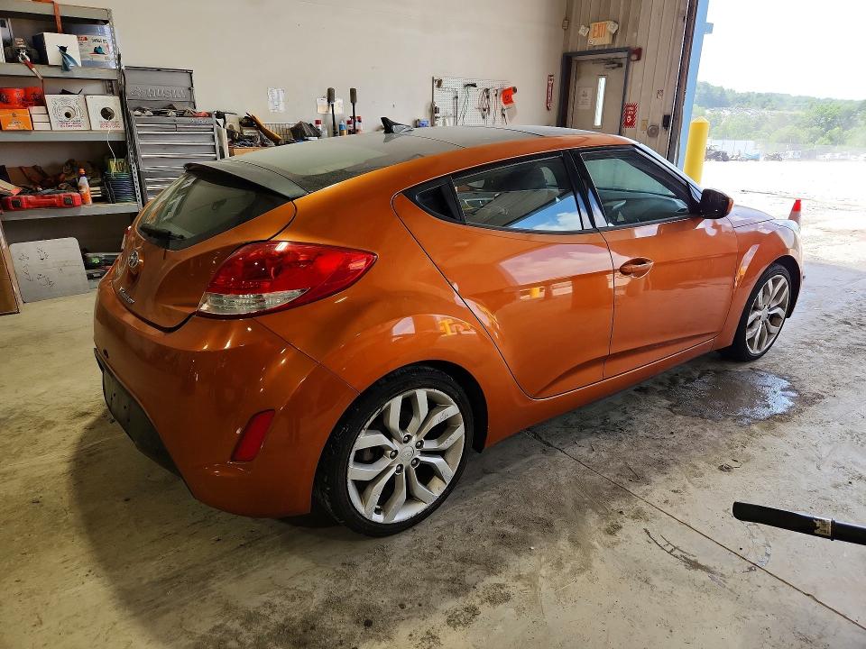 2013 Hyundai Veloster VIN KMHTC6AD2DU087127 COPART salvage auction — REAR END, PA - CERTIFICATE OF SALVAGE, sold $375 on 2026-07-24 (photo 3)