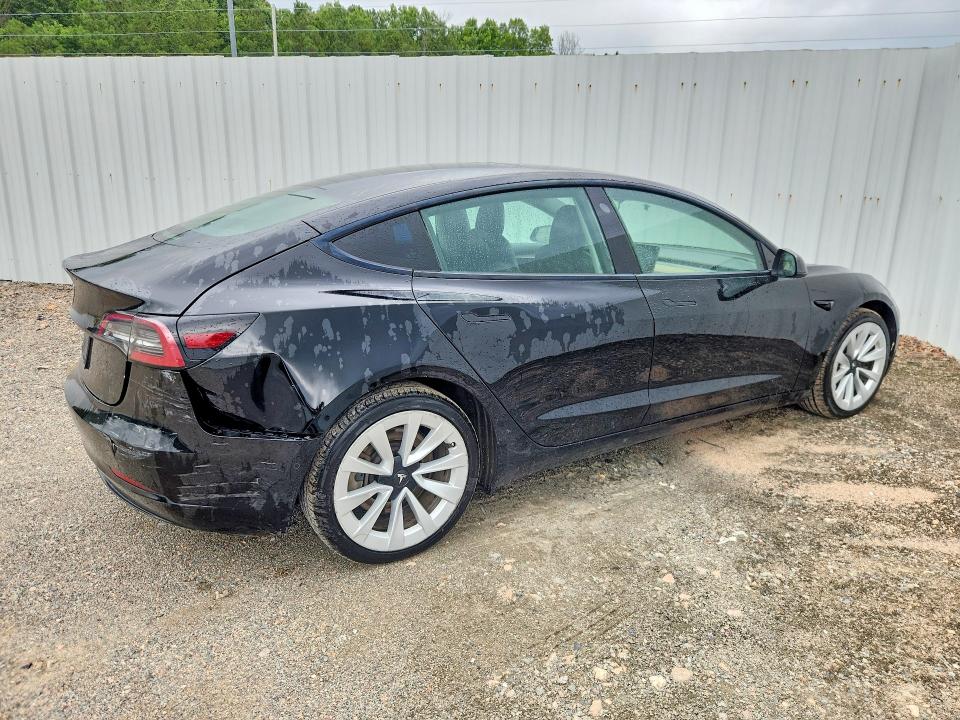 2022 Tesla Model 3 VIN 5YJ3E1EA5NF190098 COPART salvage auction — REAR END, MD - CERTIFICATE OF TITLE, sold $8,200 on 2026-07-20 (photo 3)