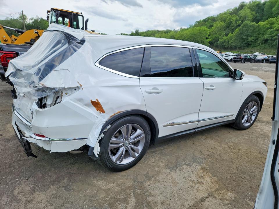 2024 Acura Mdx VIN 5J8YE1H34RL008740 COPART salvage auction — REAR END, Nj - Cert Of Title-Salvage, sold $13,800 on 2026-07-27 (photo 3)
