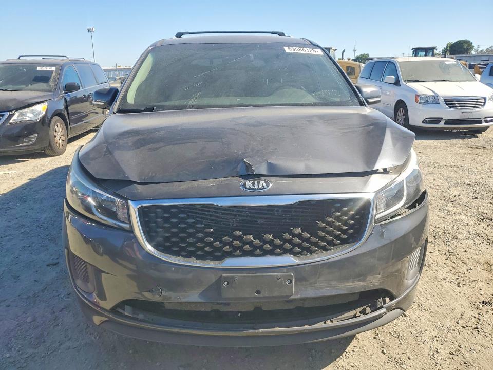 2016 Kia SEDONA VIN KNDMB5C13G6165593 COPART salvage auction — FRONT END, Ca - Salvage Certificate, sold $15 on 2026-07-21 (photo 5)