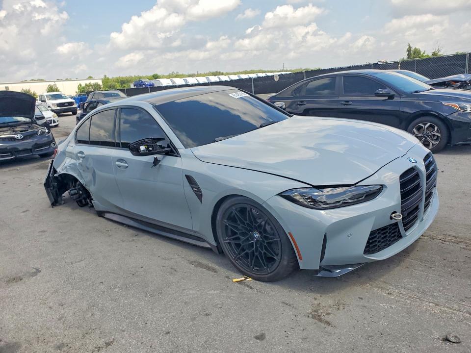 2024 BMW M3 VIN WBS53AY00RFS39123 COPART salvage auction — REAR END, FL - CERT OF TITLE SLVG REBUILDABLE, sold $35,250 on 2026-08-27 (photo 4)