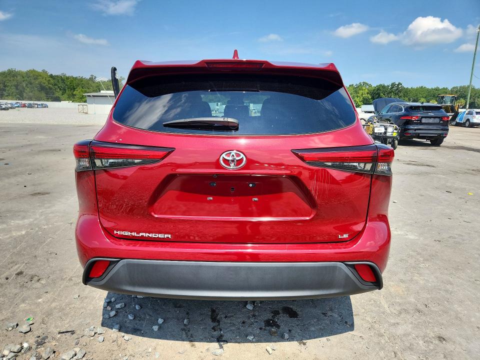 2020 Toyota Highlander VIN 5TDZZRAH0LS506502 COPART salvage auction — MINOR DENT/SCRATCHES, Fl - Certificate Of Title, sold $13,300 on 2026-07-29 (photo 6)