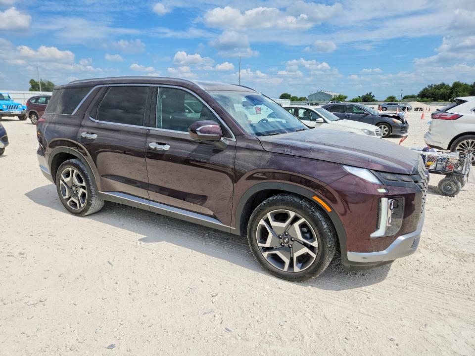 2024 Hyundai Palisade VIN KM8R54GE1RU688917 COPART salvage auction — HAIL, TX - CERT OF TITLE-REBUILT SALVAGE (P), sold $18,300 on 2026-07-23 (photo 4)