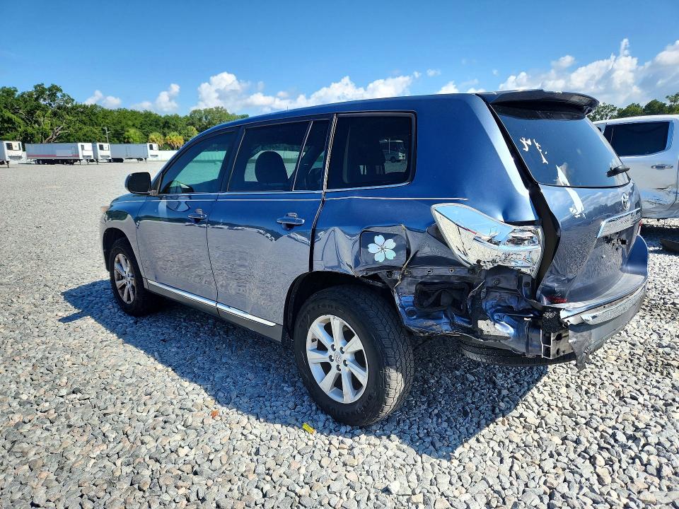 2012 Toyota Highlander VIN 5TDZK3EH3CS052998 COPART salvage auction — REAR END, Fl - Cert Of Title Slvg Rebuildable, sold $15 on 2026-07-22 (photo 2)