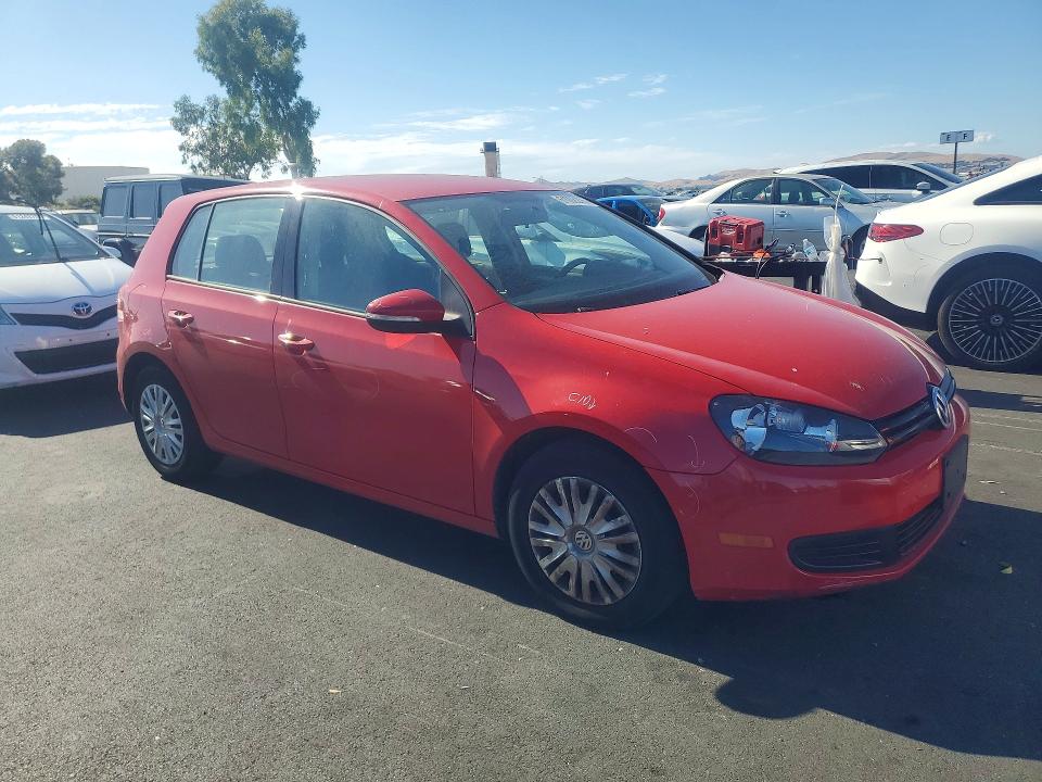 2012 Volkswagen Golf VIN WVWDB7AJ2CW241443 COPART salvage auction — FRONT END, Ca - Salvage Certificate, sold $1,600 on 2026-07-22 (photo 4)