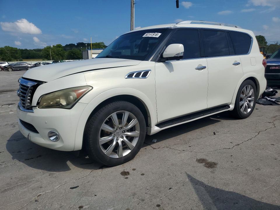 2012 Infiniti Qx56 VIN JN8AZ2NF1C9517718 COPART salvage auction — FRONT END, TN - SALVAGE CERTIFICATE (P), sold $1,200 on 2026-07-22 (photo 1)