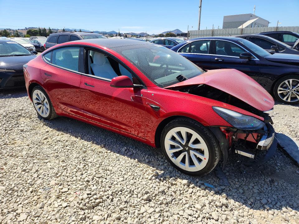 2023 Tesla Model 3 VIN 5YJ3E1EA4PF621064 COPART salvage auction — ROOF, CA - SALVAGE CERTIFICATE, sold $80 on 2026-07-28 (photo 4)