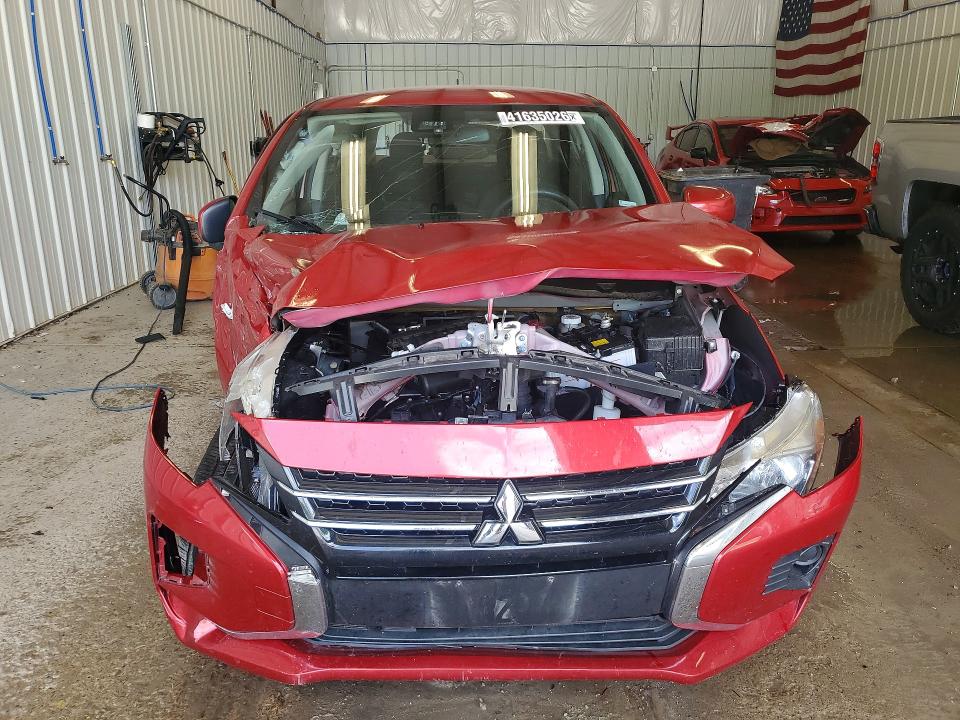 2024 Mitsubishi Mirage VIN ML32FUFJ0RHF18824 COPART salvage auction — FRONT END, Fl - Certificate Of Destruction (P), sold $1,100 on 2026-07-13 (photo 5)