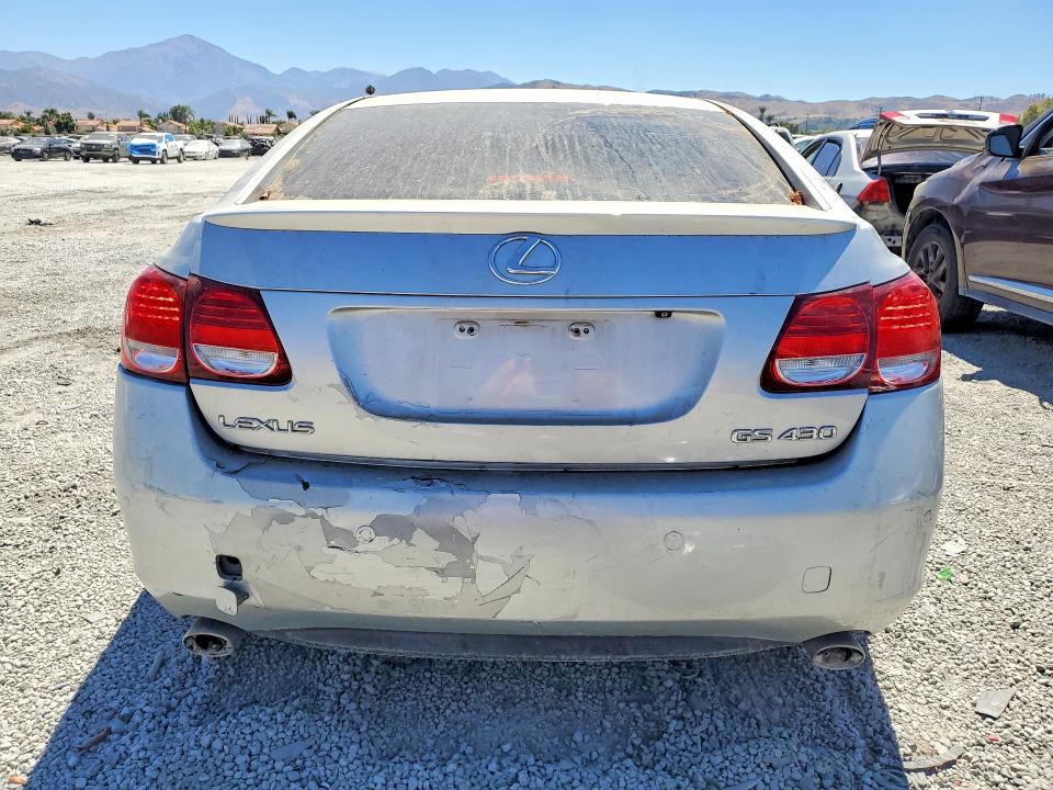 2006 Lexus Gs 430 VIN JTHBN96S265013589 COPART salvage auction — FRONT END, CA - CERT OF TITLE-SALVAGED, sold $475 on 2026-07-15 (photo 6)