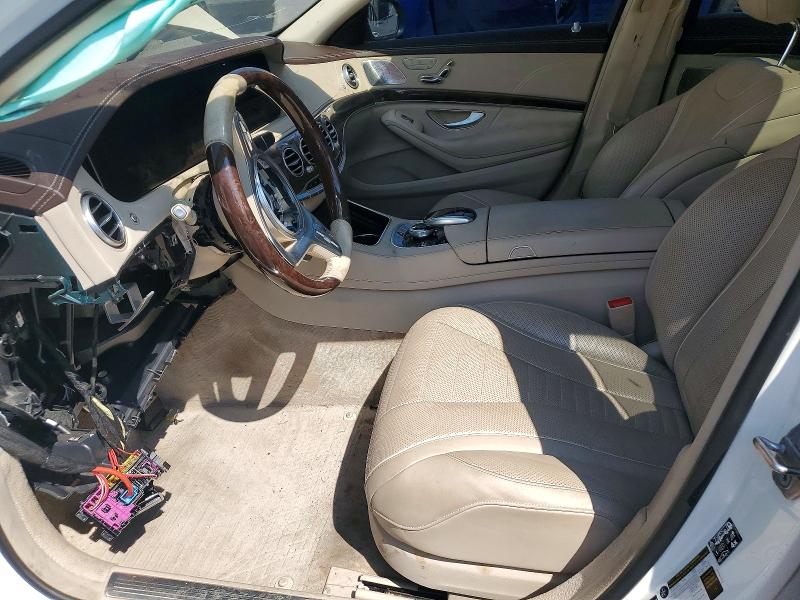 2019 Mercedes-benz S-klasse VIN WDDUG8GB0KA444503 COPART salvage auction — FRONT END, In - Certificate Of Title, sold $11,800 on 2026-08-04 (photo 7)