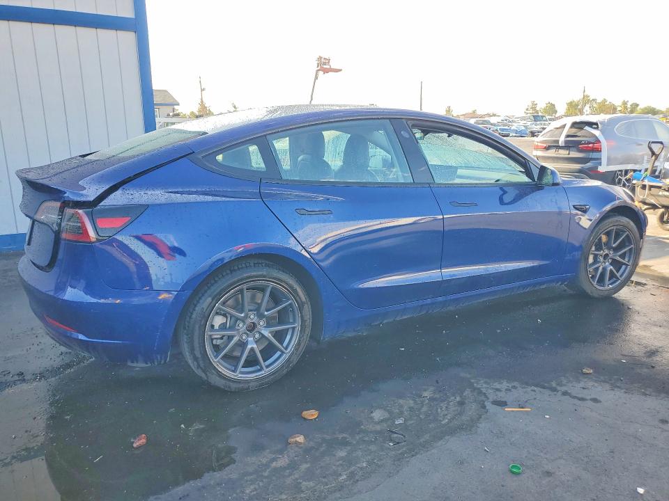 2022 Tesla Model 3 VIN 5YJ3E1EA6NF288475 COPART salvage auction — REAR END, NV - CERTIFICATE OF TITLE, sold $7,200 on 2026-08-03 (photo 3)