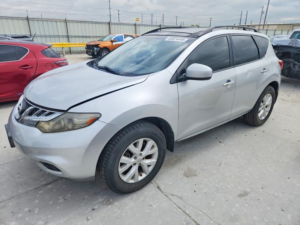 2013 Nissan Murano VIN JN8AZ1MU7DW204363 COPART salvage auction — NORMAL WEAR, Tx - Certificate Of Title, sold $400 on 2026-07-31 (photo 1)