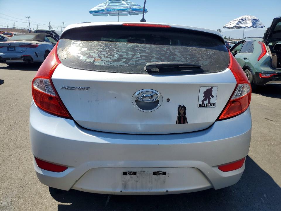 2012 Hyundai Accent VIN KMHCU5AE1CU004589 COPART salvage auction — SIDE, Ca - Dis/Dlr/Exp Only Clean Title, sold $250 on 2026-07-22 (photo 6)