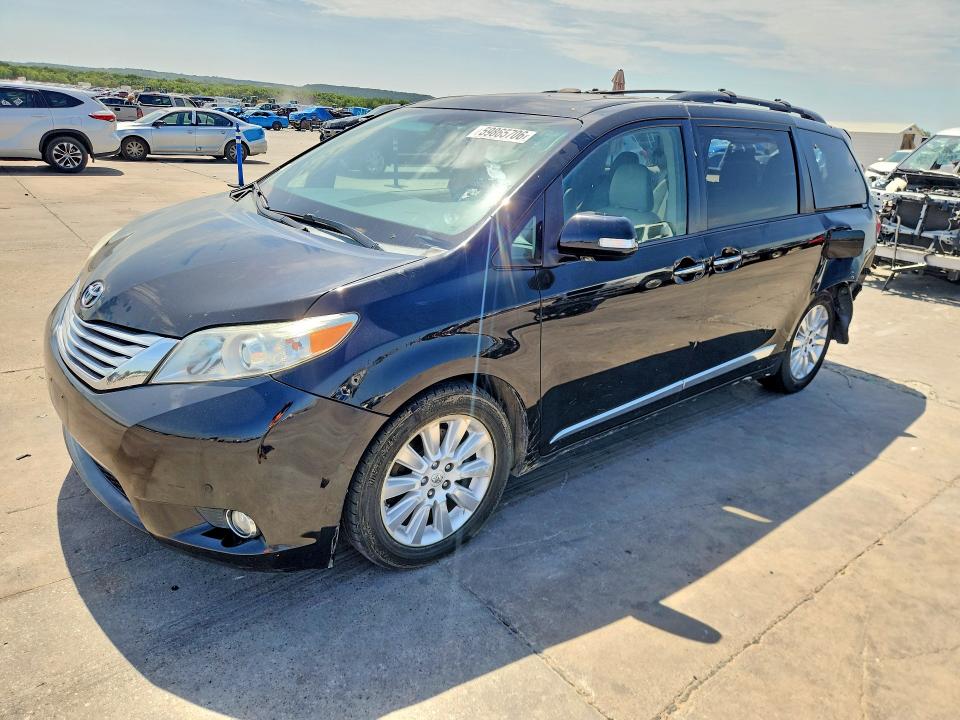 2014 Toyota Sienna VIN 5TDYK3DC3ES526243 COPART salvage auction — REAR END, Tx - Salvage Vehicle Title, sold $2,450 on 2026-07-15 (photo 1)