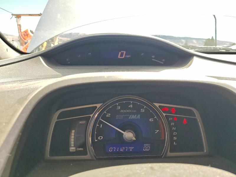 2009 Honda Civic hybrid VIN JHMFA362X9S006440 COPART salvage auction — FRONT END, CA - DIS/DLR/EXP ONLY CLEAN TITLE, sold $1,100 on 2026-07-23 (photo 9)
