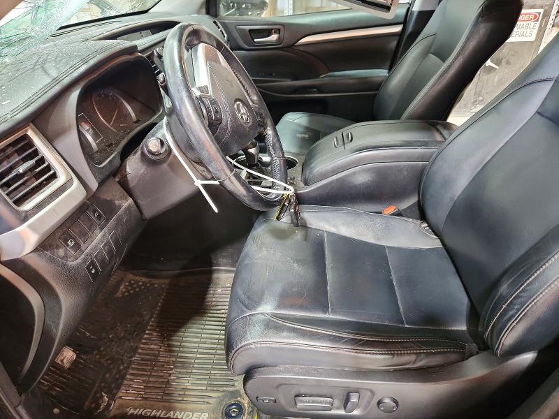 2018 Toyota Highlander VIN 5TDJGRFH3JS038418 COPART salvage auction — FRONT END, Sc - Salvage Title, sold $1,600 on 2026-07-31 (photo 7)