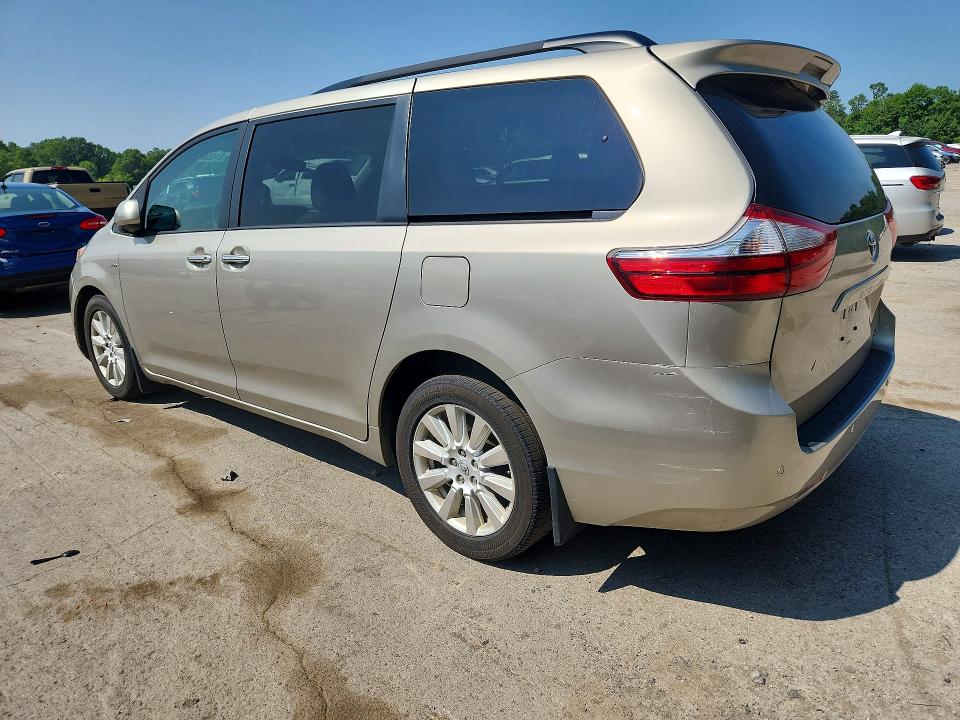 2017 Toyota Sienna VIN 5TDDZ3DC1HS164007 COPART salvage auction — FRONT END, PA - CERTIFICATE OF SALVAGE, sold $5,500 on 2026-07-30 (photo 2)