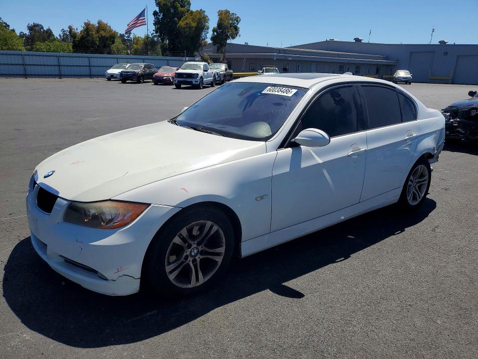 2008 BMW 3 series VIN WBAVC53538FZ86891 COPART salvage auction — REAR END, CA - SALVAGE CERTIFICATE, sold $525 on 2026-07-15 (photo 1)
