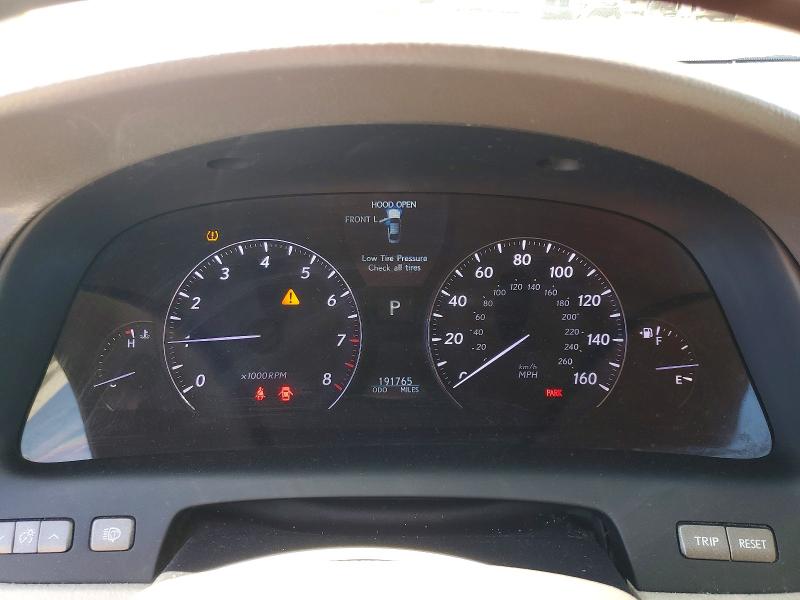 2008 Lexus Ls 460 VIN JTHBL46F785067193 COPART salvage auction — FRONT END, CA - DIS/DLR/EXP ONLY CLEAN TITLE, sold $900 on 2026-07-09 (photo 9)