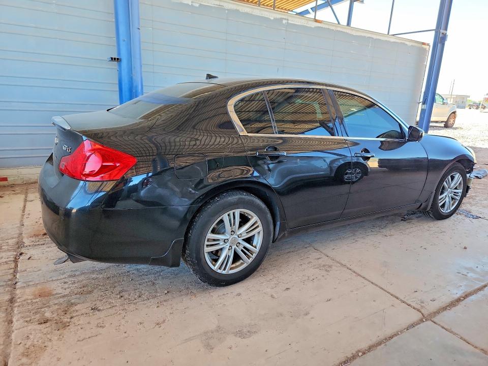 2012 Infiniti G VIN JN1CV6AR5CM972997 COPART salvage auction — FRONT END, Az - Cert Of Title - Salvage, sold $1,850 on 2026-07-14 (photo 3)