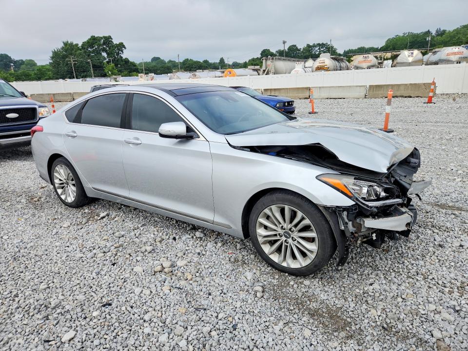2015 Hyundai VIN KMHGN4JEXFU039113 COPART salvage auction — FRONT END, Oh - Cert Of Title-Salvage, sold $2,200 on 2026-07-14 (photo 4)