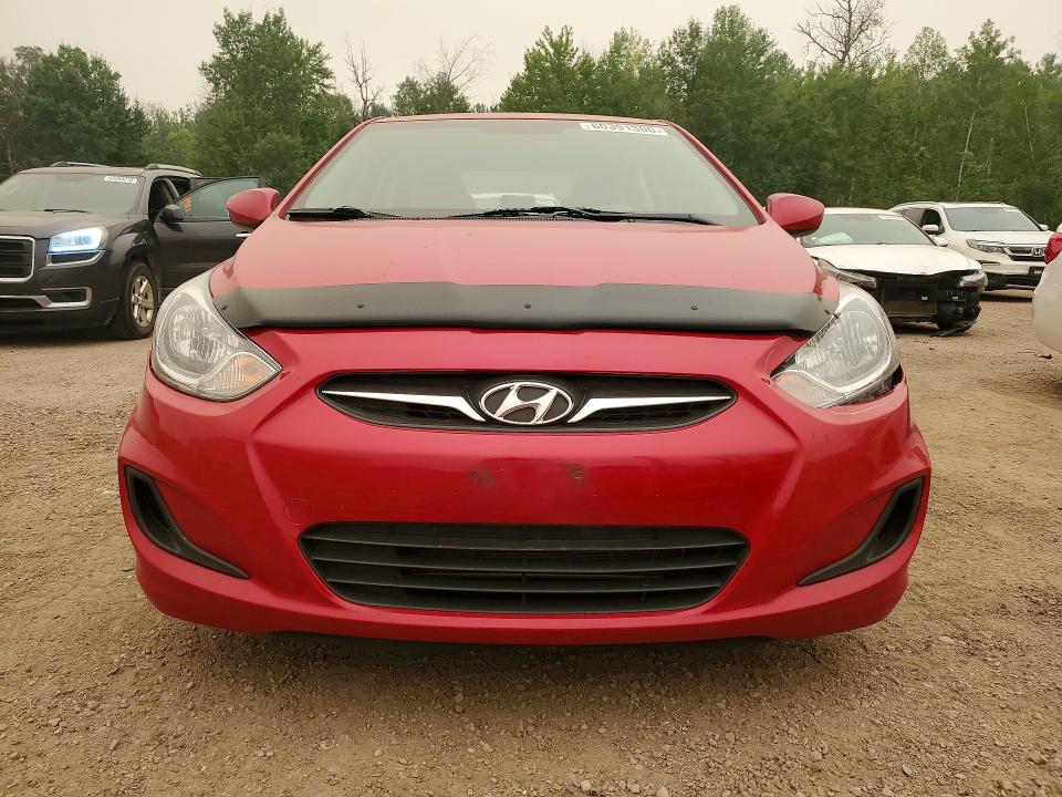 2014 Hyundai Accent VIN KMHCT4AE4EU734481 COPART salvage auction — FRONT END, ON - PERMIT NO BRAND - UNFIT, sold $975 on 2026-07-28 (photo 5)