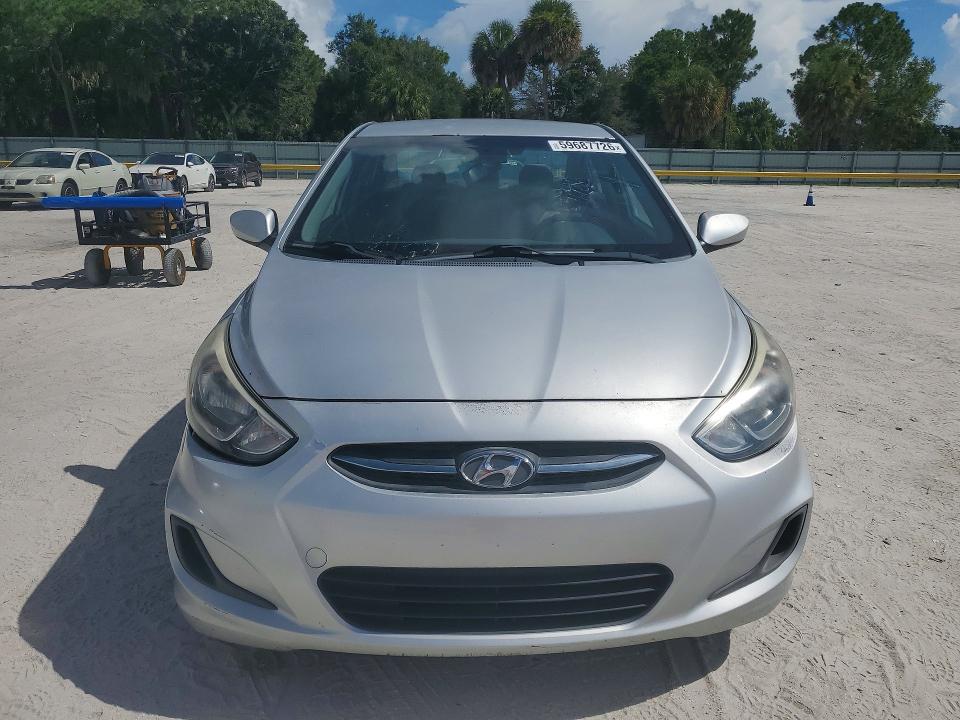2015 Hyundai Accent VIN KMHCT4AE6FU907449 COPART salvage auction — FRONT END, Fl - Certificate Of Title, sold $725 on 2026-07-22 (photo 5)