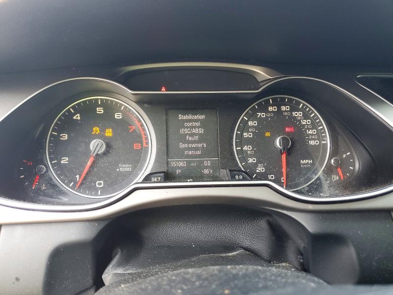 2013 Audi A4 VIN WAUFFAFL6DN023143 COPART salvage auction — FRONT END, Mo - Cert Of Title-Repossessed (P), sold $600 on 2026-07-31 (photo 9)